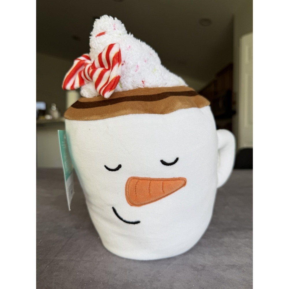 Pillowfort Weighted Mini Snowman Hot Cocoa Cup Stuffed Plush 2025 Christmas NWT